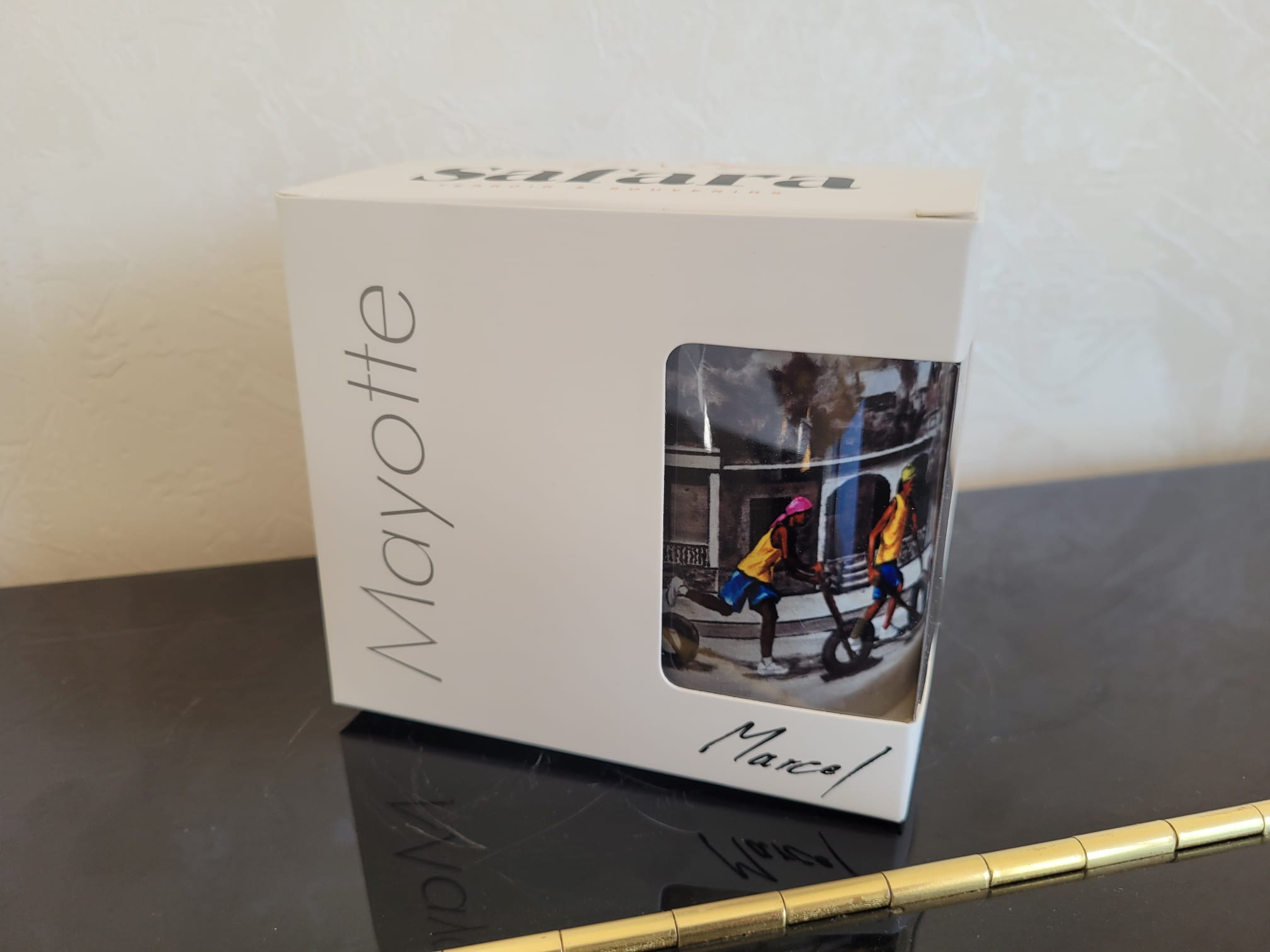 Mug « Course de pneus noir et blanc »