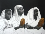 trois femmes et tambourins