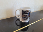 Mug « Course de pneus noir et blanc »