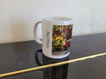 Mug "Jeune femme et bassine bleue"