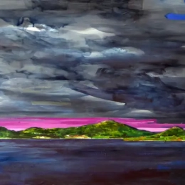 orage sur Petite Terre (ébauche)