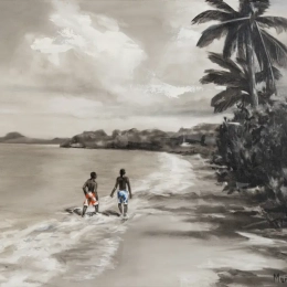 52 deux hommes sur la plage
