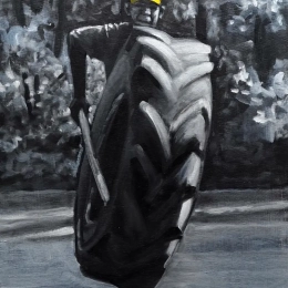 le coureur de gros pneu
