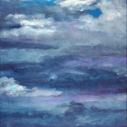 barge et ciel bleu